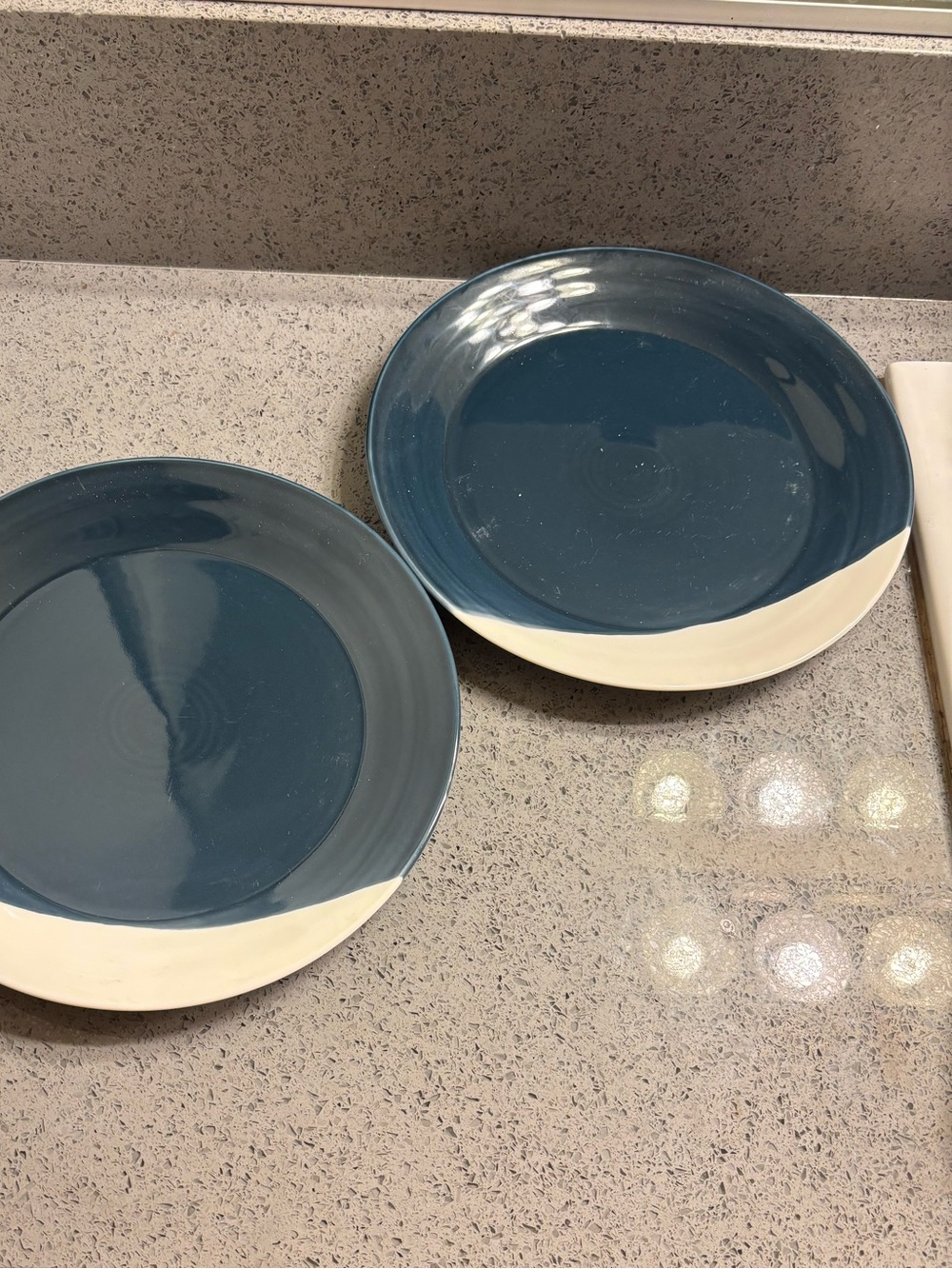 Royal Doulton Blue and White Glazed Dinner Plates - set of 2